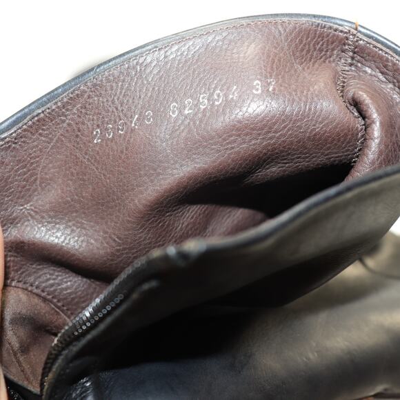 Coclico Black Leather Wedge Ankle Boots Made in Spain Size 37 (US6-6.5) - Picture 8 of 8